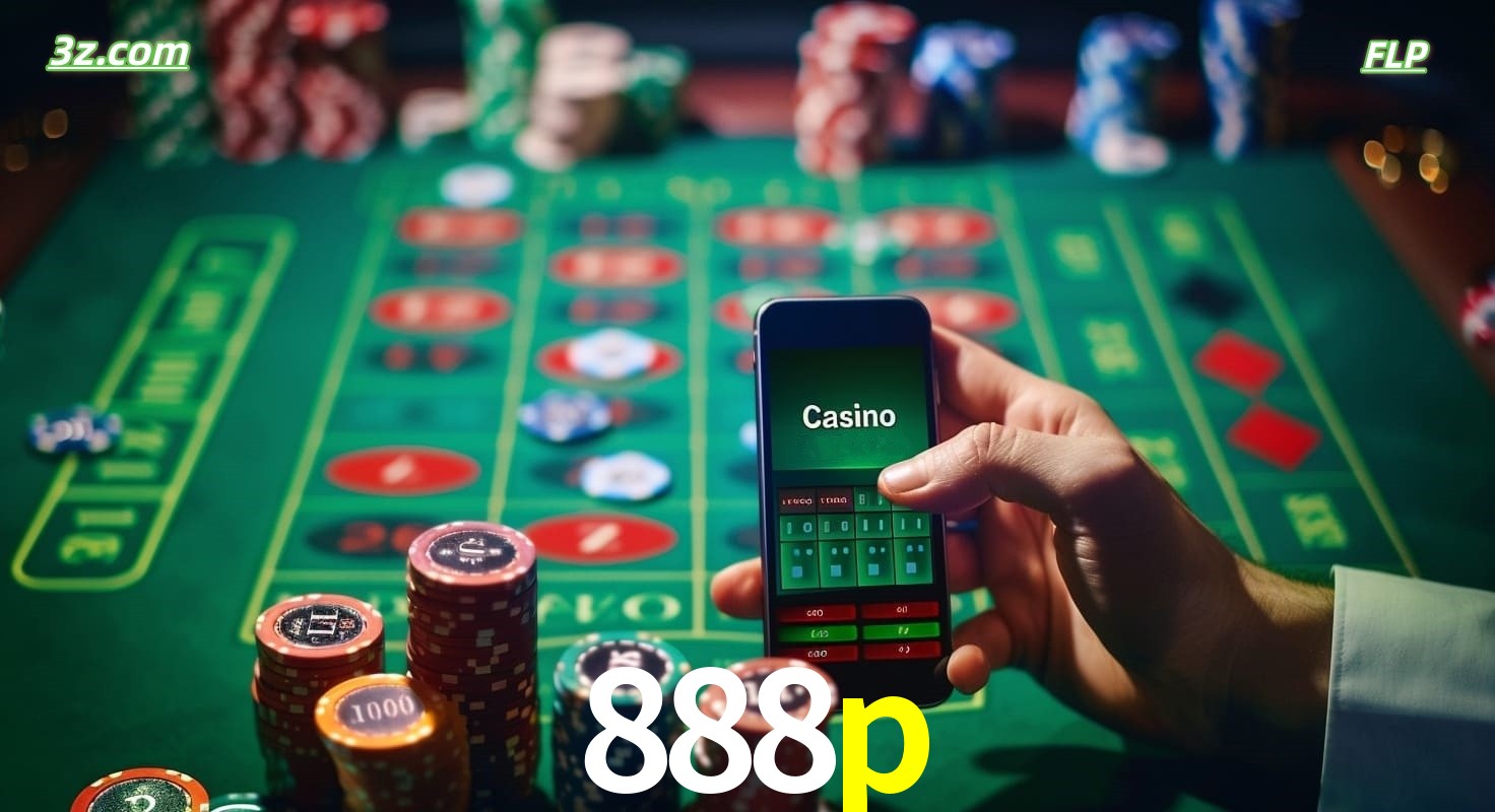 Cassino online móvel 888p com apostas em roleta e fichas de pôquer