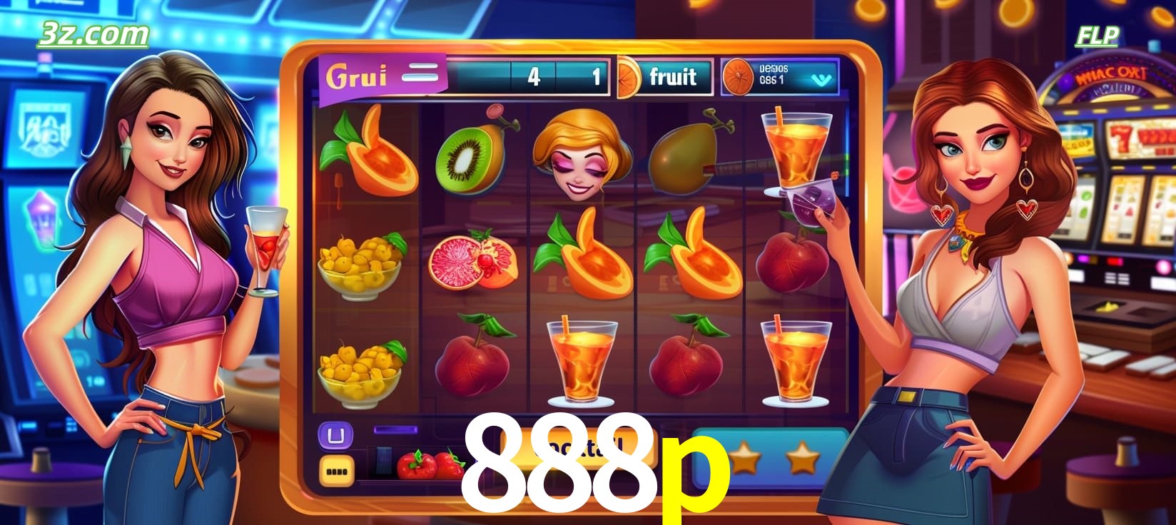 888p cassino online com caça-níqueis de frutas e coquetéis coloridos